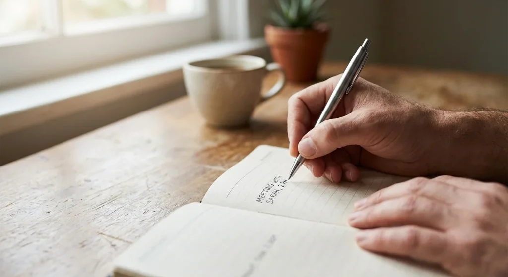Scheduling follow-up appointments in a paper planner for lead conversion